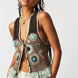 Free People Desert Rose Crochet Top MSRP $128